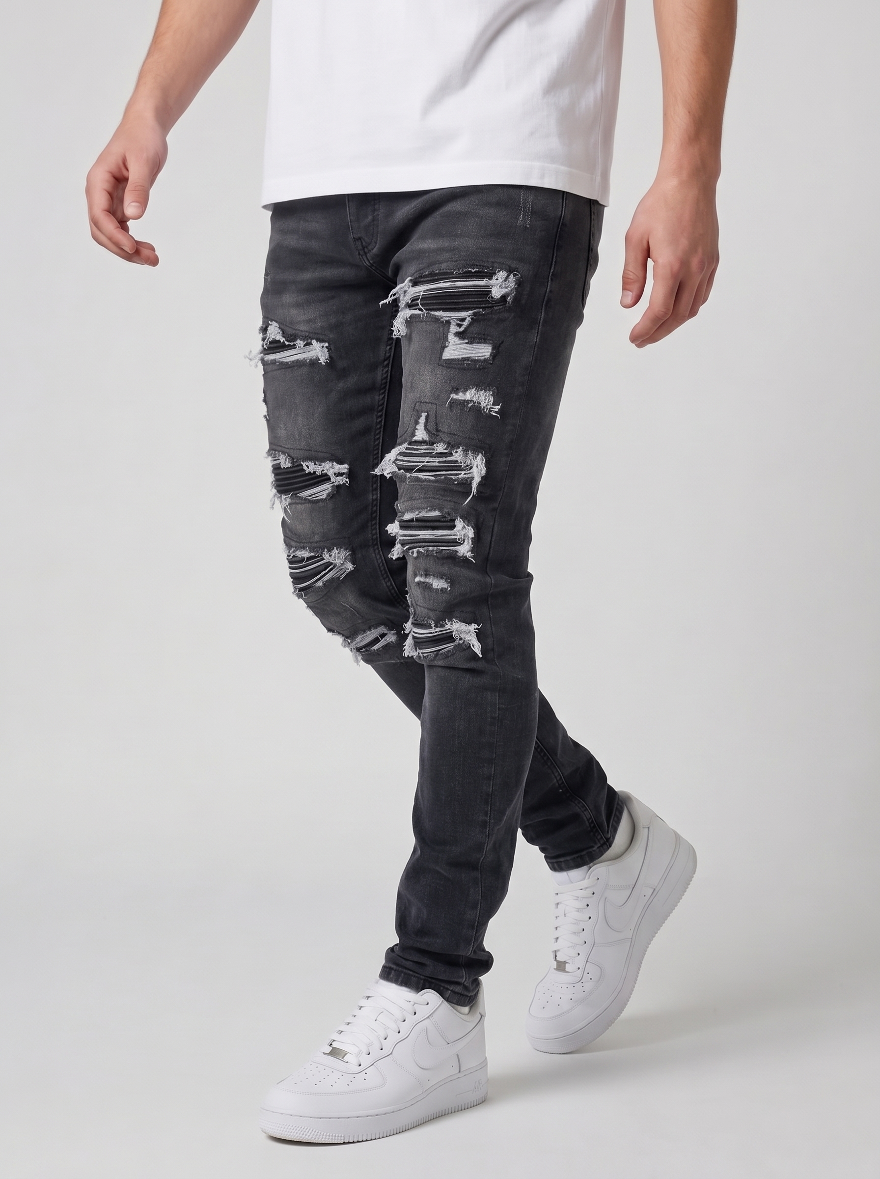 Diego Washed Black Skinny Jeans