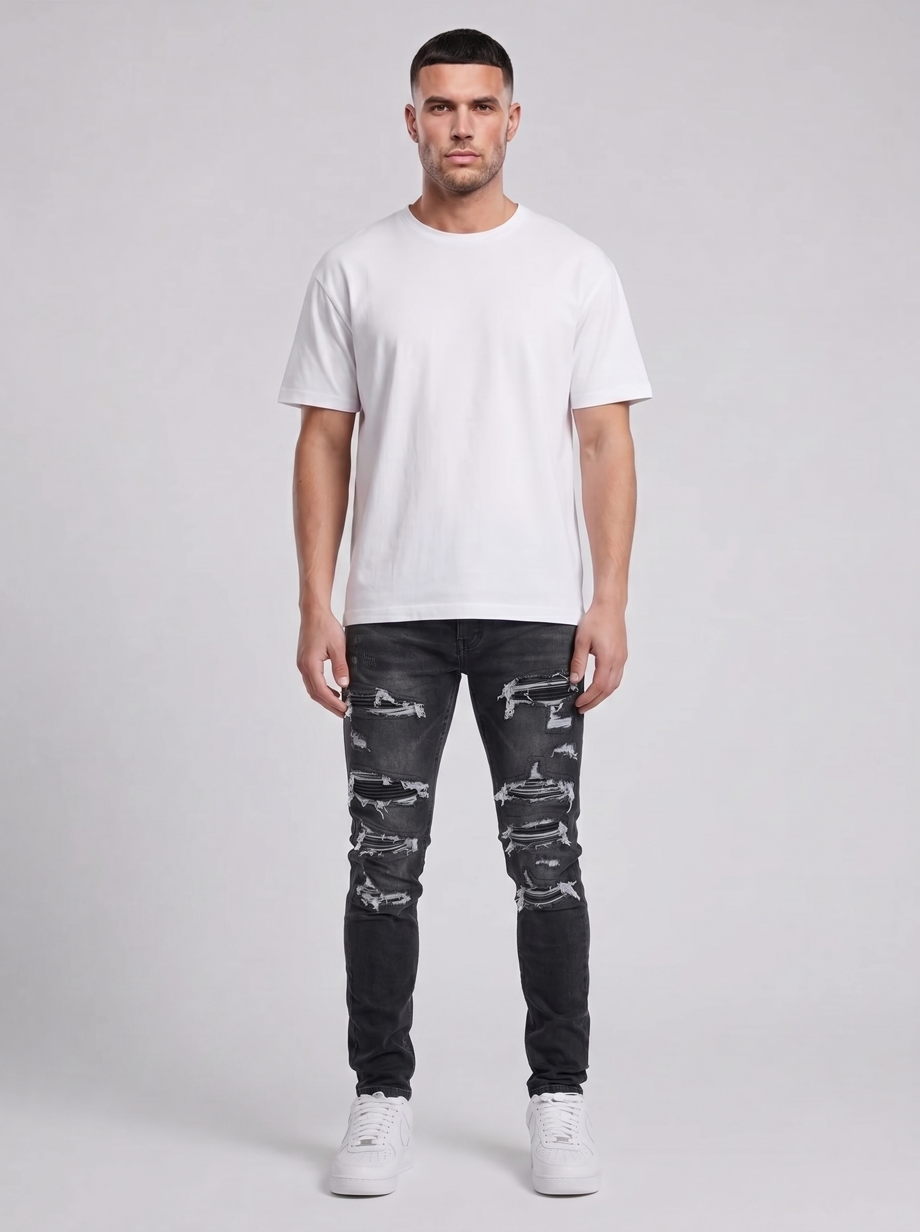 Diego Washed Black Skinny Jeans