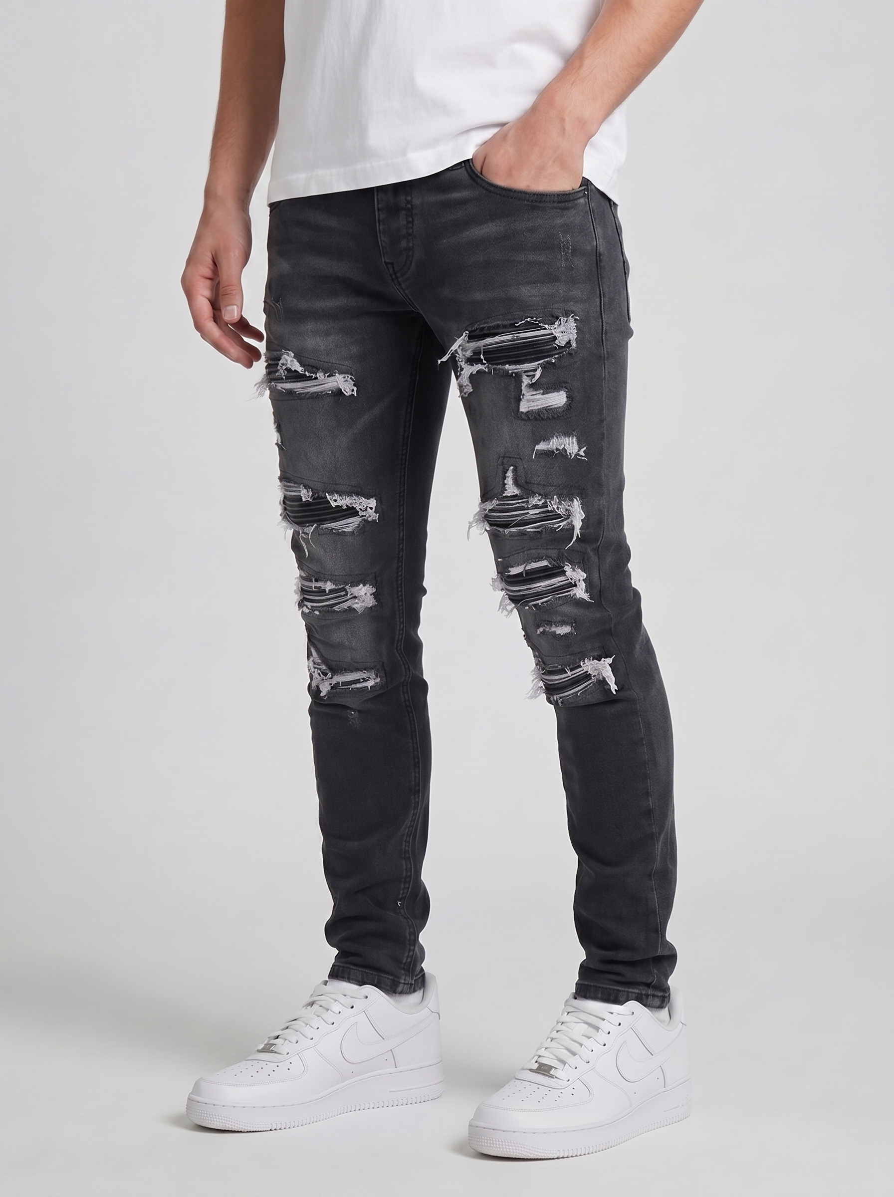 Diego Washed Black Skinny Jeans