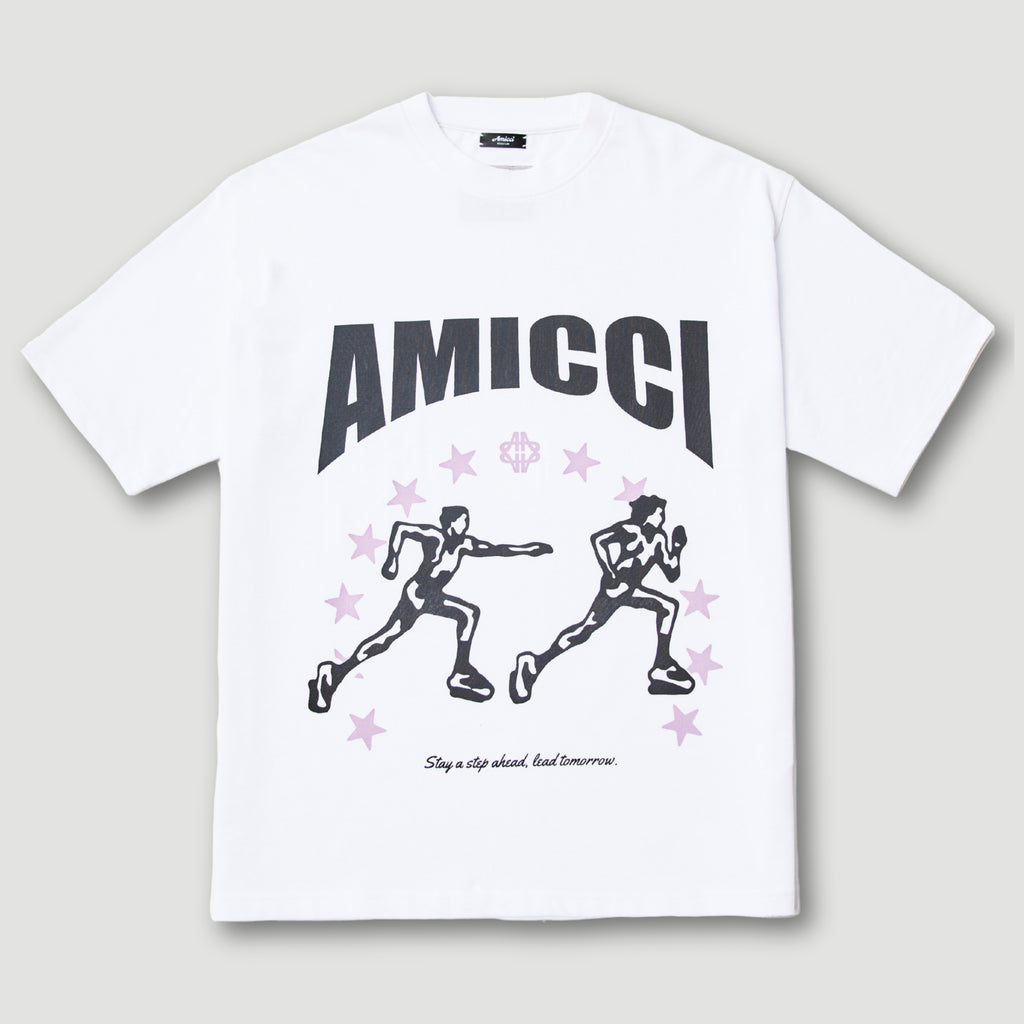 Direction White Graphic T Shirt