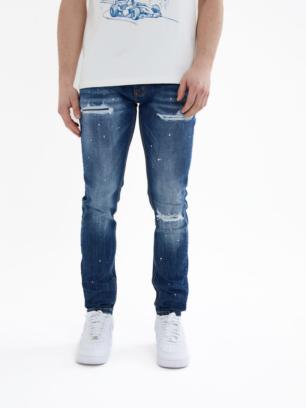 Jeans Skinny Marseille Azul Medio
