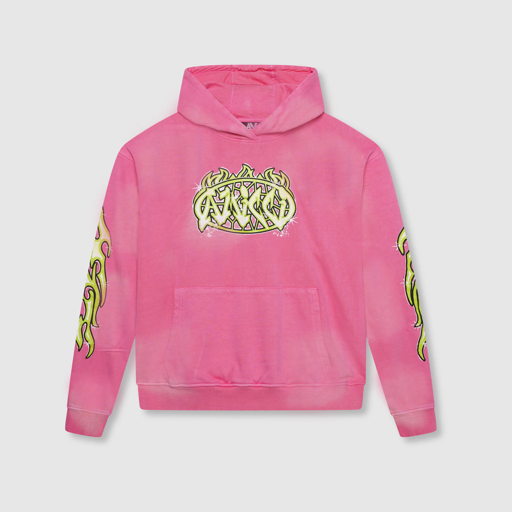 Paola Grafik Hoodie Pink