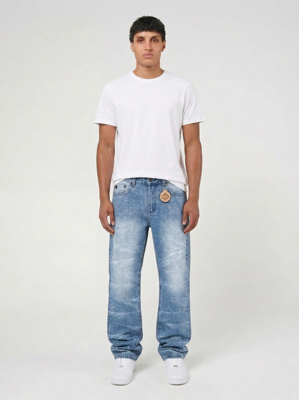 Jeans en denim flare bleu clair Sienna
