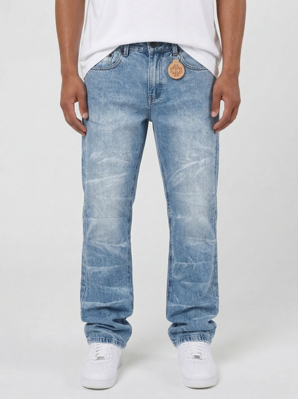 Jeans en denim flare bleu clair Sienna