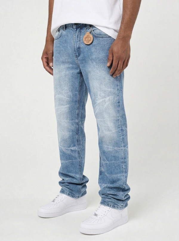 Jeans en denim flare bleu clair Sienna