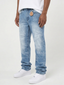Sienna Hellblaue Schlagjeans