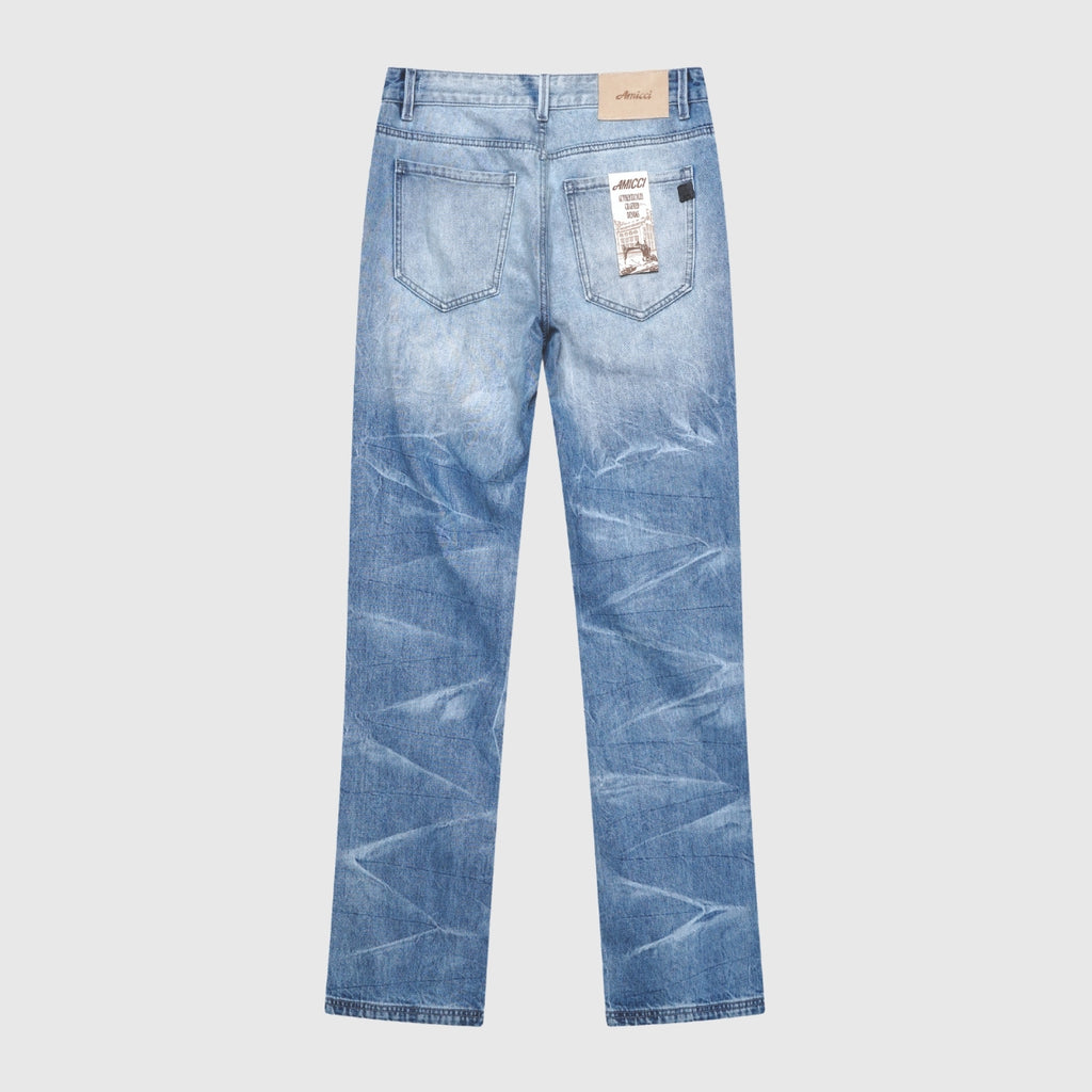 Jeans de mezclilla de campana azul claro Sienna