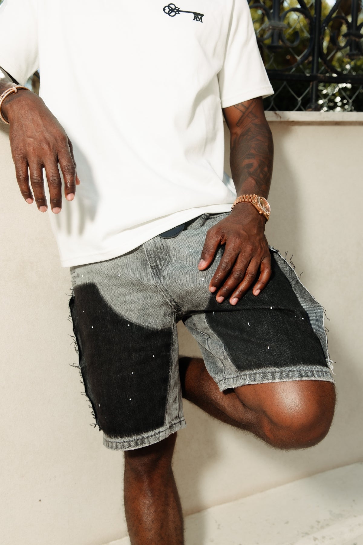 Pantalones cortos de carpintero Adrano Grey