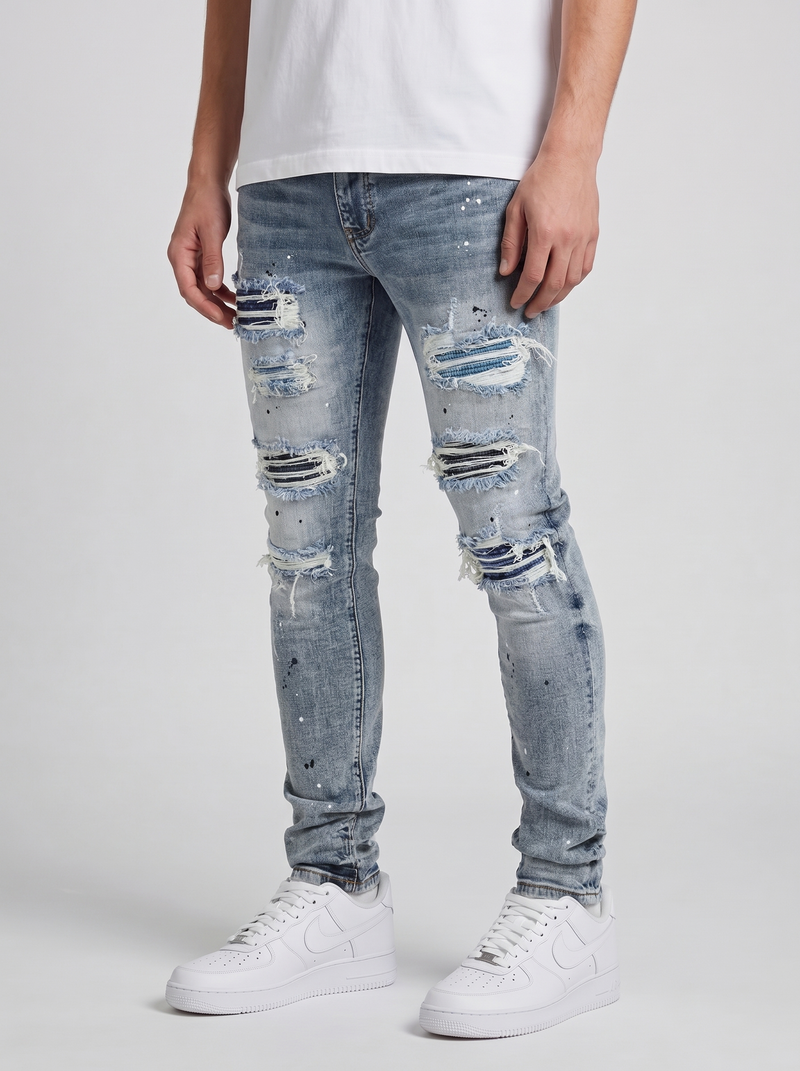 Sanko Blue Bandana Slim Jean