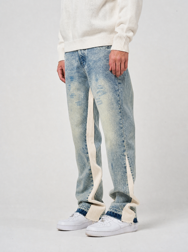 Maranello getint blauw flare denim