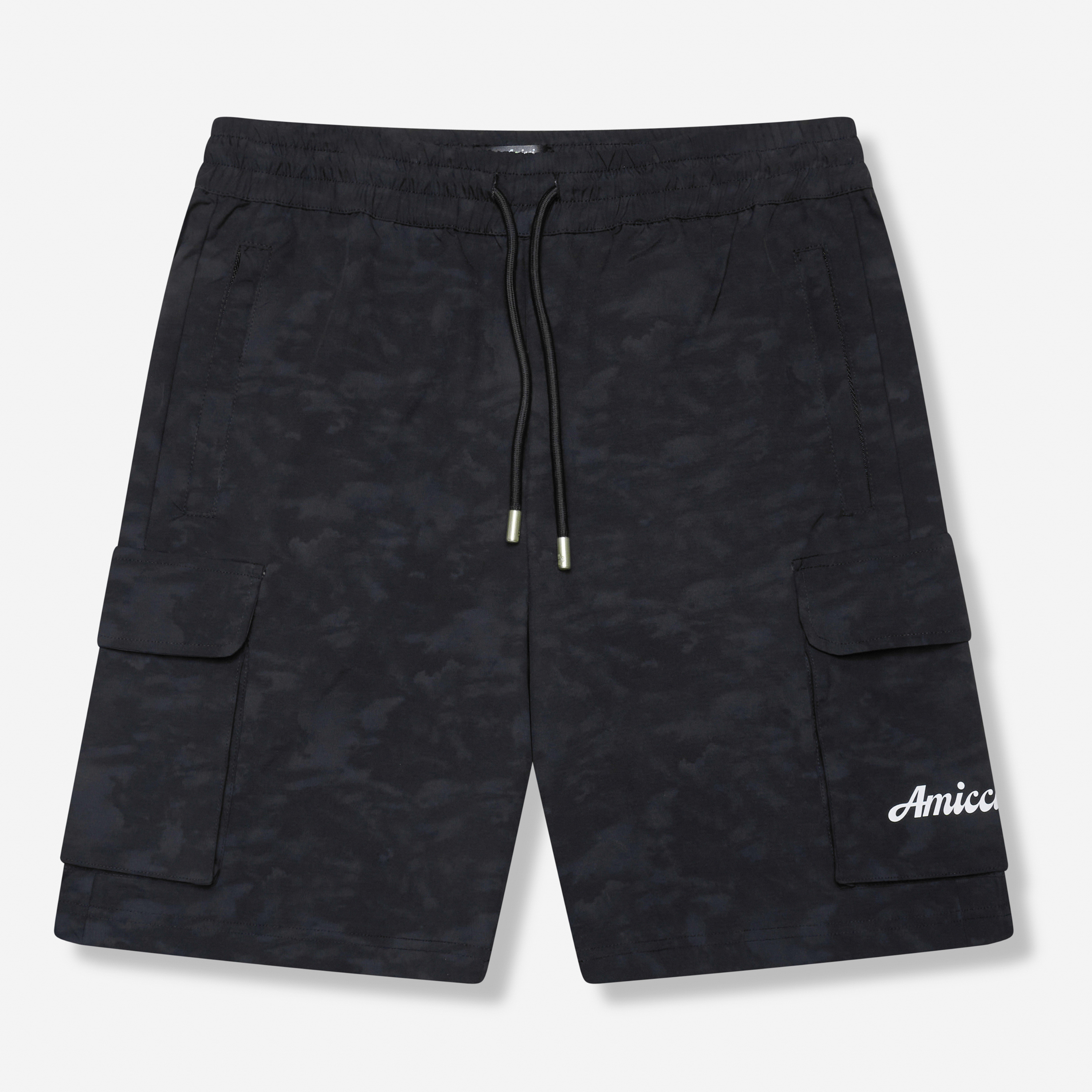 Almeria gemusterte Shorts Schwarz