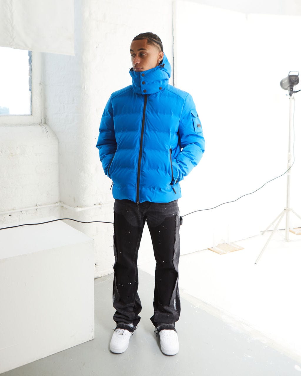 Amicci Jackets Chiesa Puffer Jacket Blue