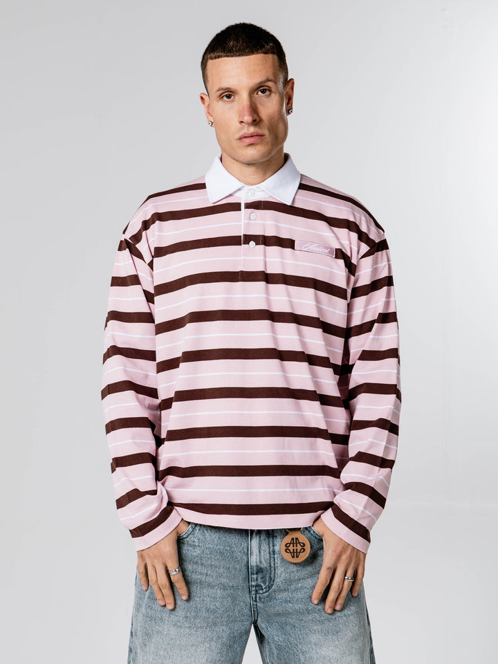 Benevento Pink Longsleeve Polo
