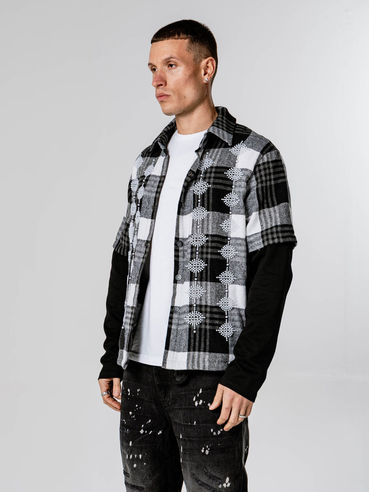 Black White Check Overshirt