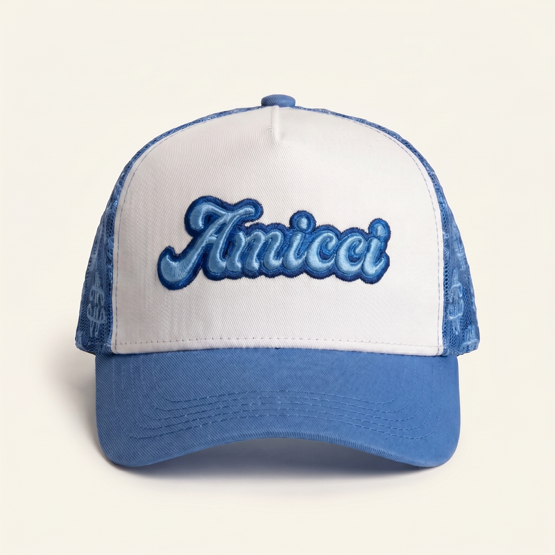 Gotti Embroidery Mesh Cap Blue