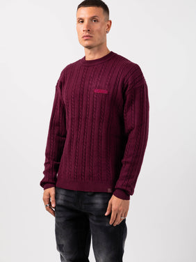 Arezzo Burgundy Logo Knitwear