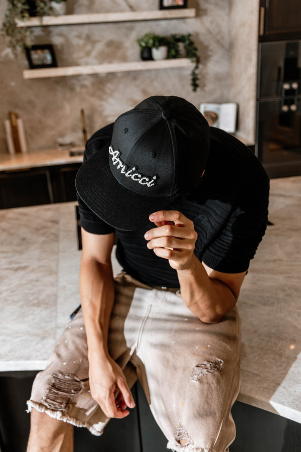 Chrome Pearl Cap Black