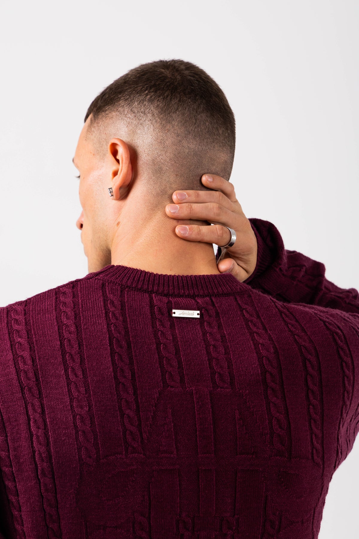 Arezzo Burgundy Logo Knitwear