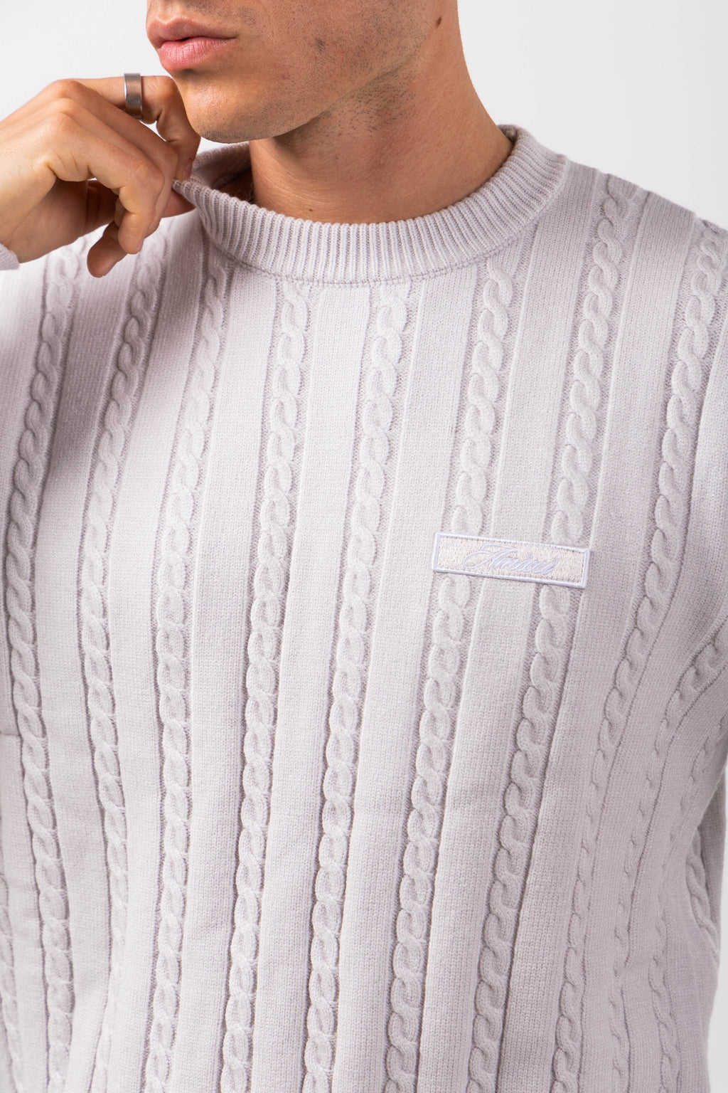 Arezzo Cream Logo Knitwear