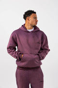 Massimo Embellished Hoodie Plum