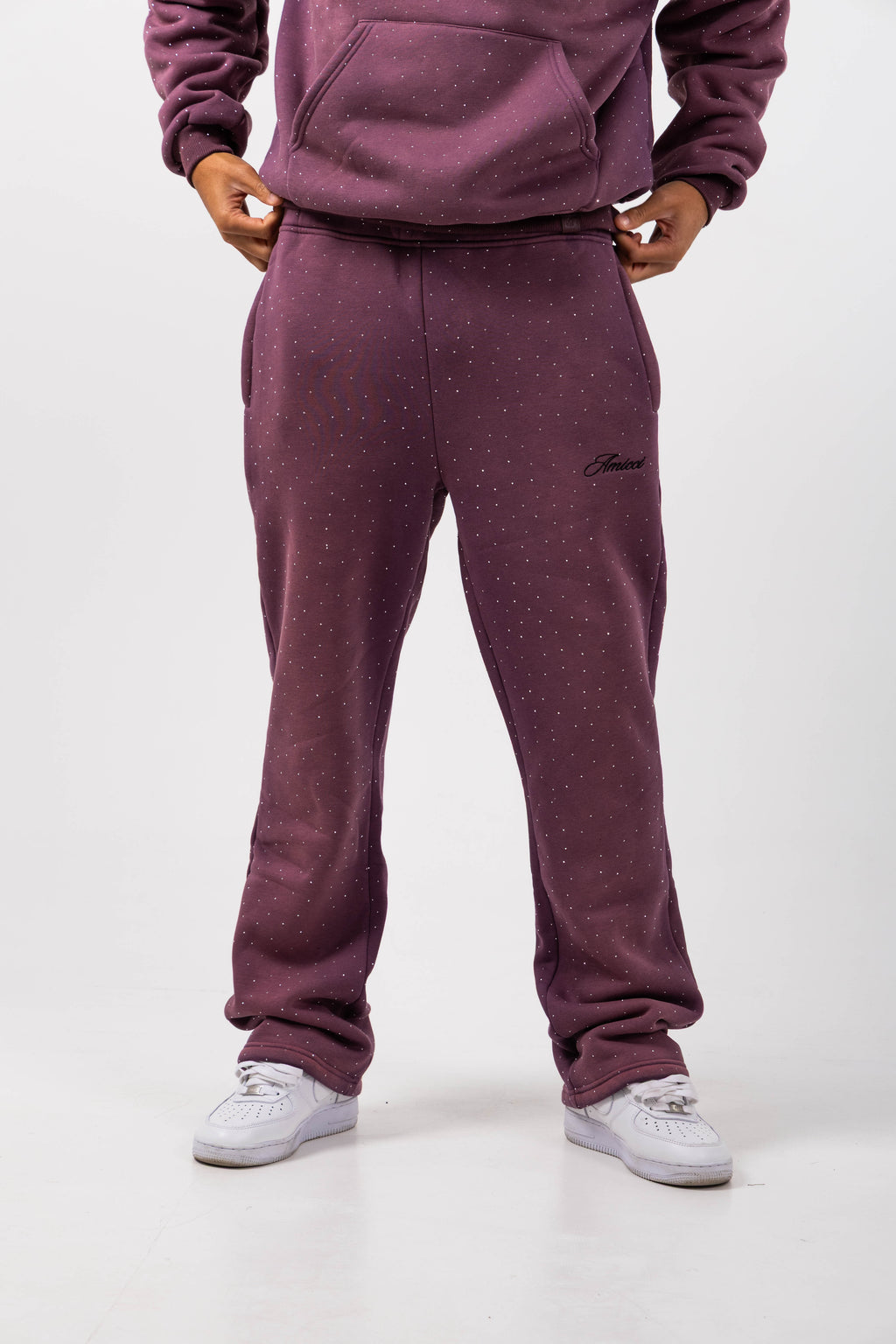 Massimo Embellished Plum Jogger