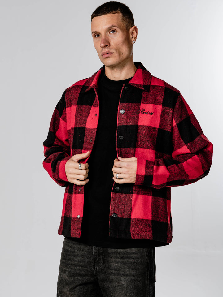 Armando Red Check Flannel Shirt