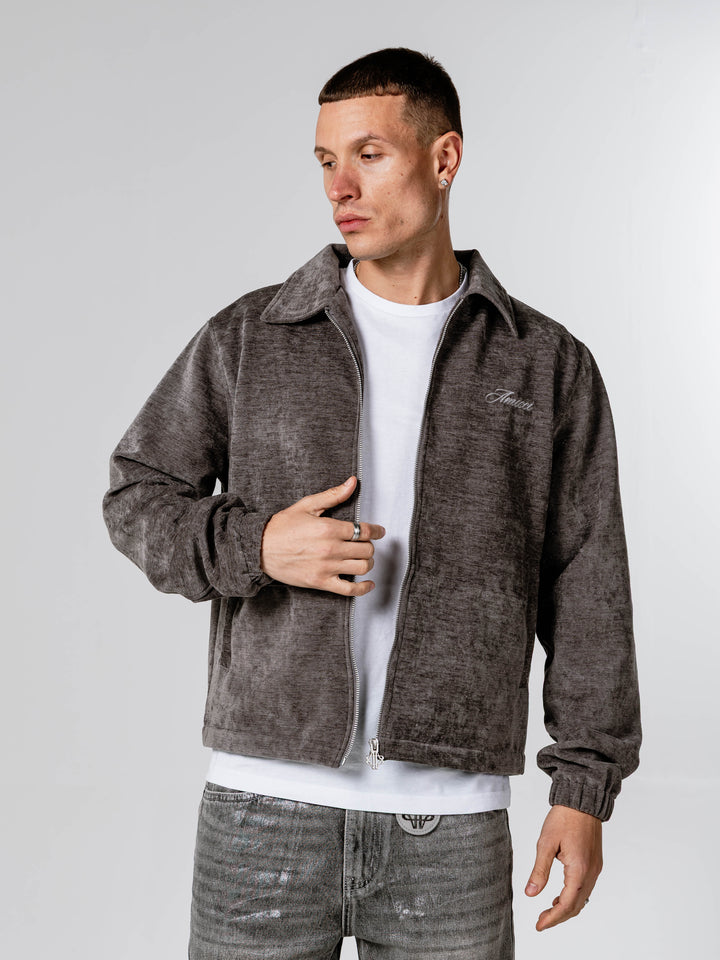 Mario Suede Grey Coach Jacket