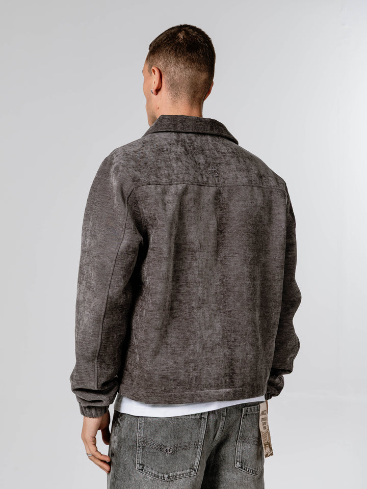 Mario Suede Grey Coach Jacket