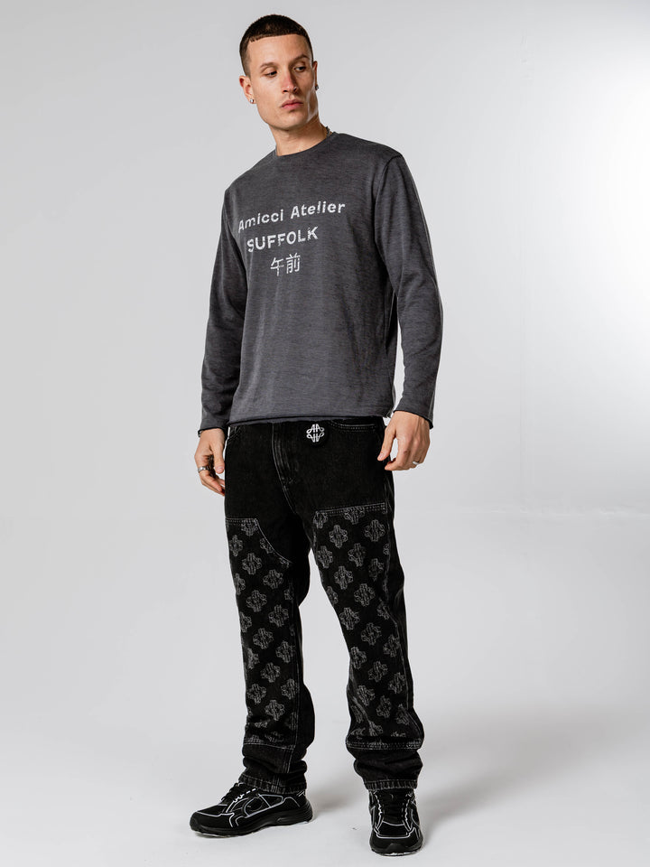 Silenzio Charcoal Long Sleeve T Shirt