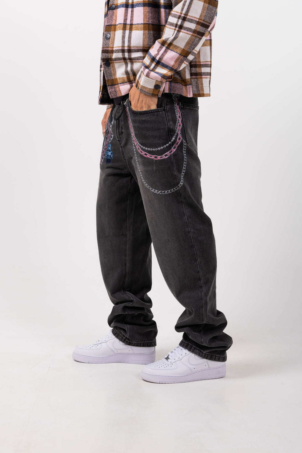 Armando Black Printed Denim