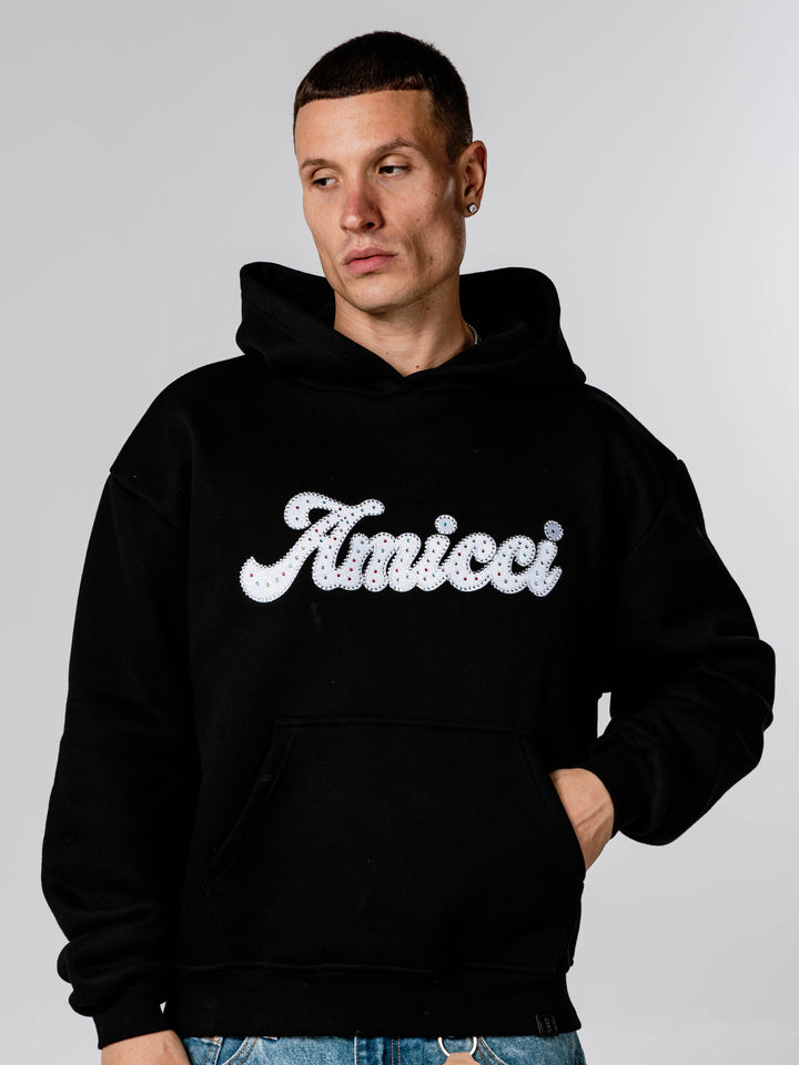 Celia Pearl Logo Black Hoodie