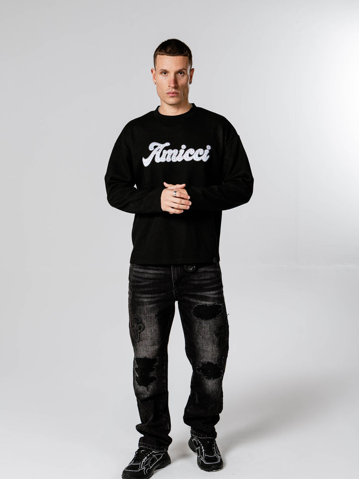 Severno Black Straight Fit Jean