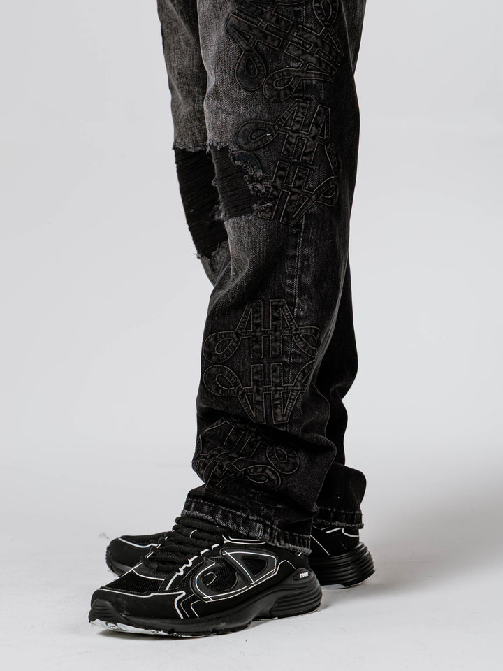 Severno Black Straight Fit Jean