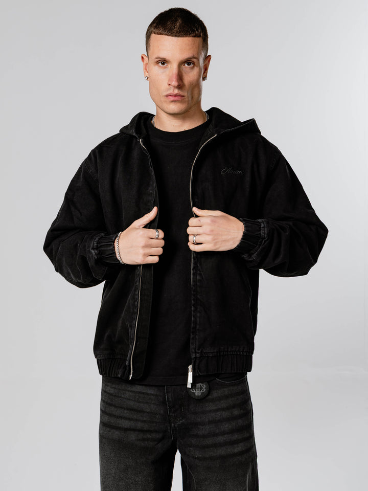 Teamster Padded Denim Jacket Black