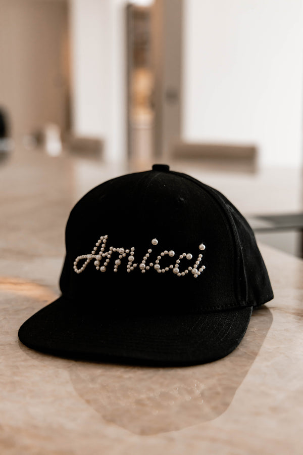 Chrome Pearl Cap Black
