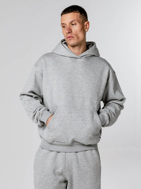 Fares Logo Embroidery Hoodie Grey