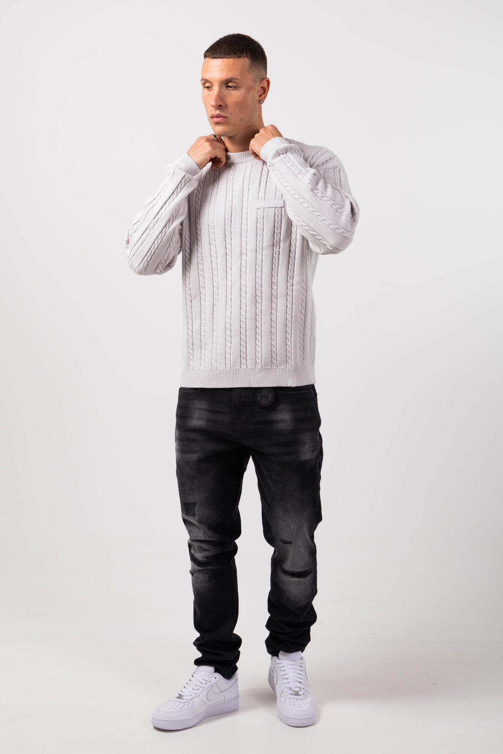 Arezzo Cream Logo Knitwear