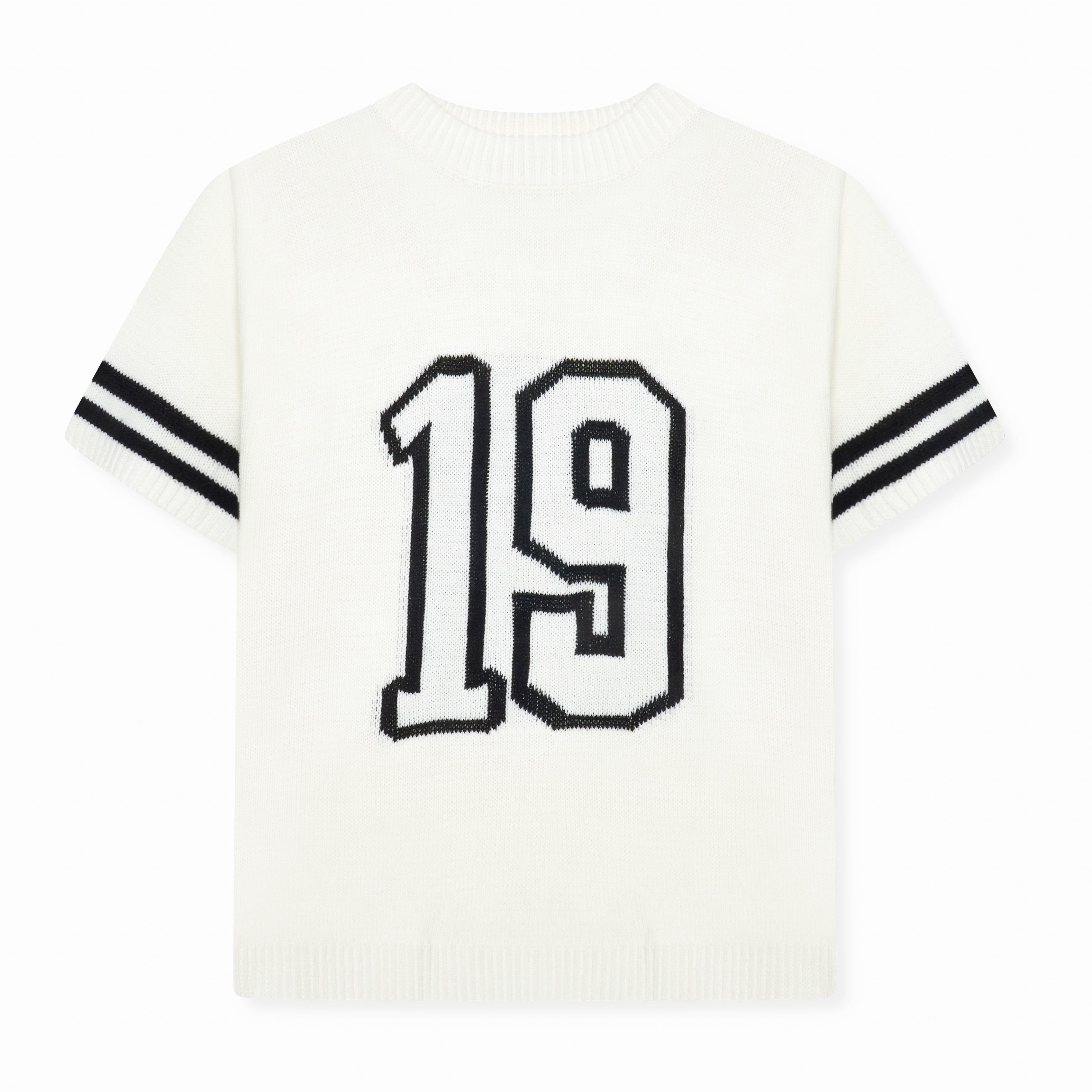 Nantes Strick-T-Shirt Weiß