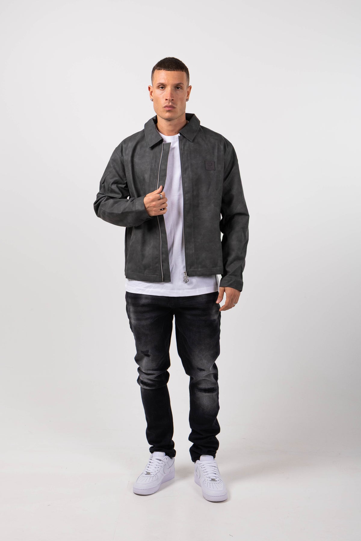 Vittorio Charcoal Coach Jacket