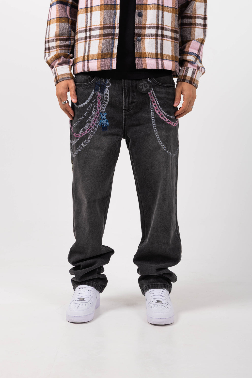 Armando Black Printed Denim