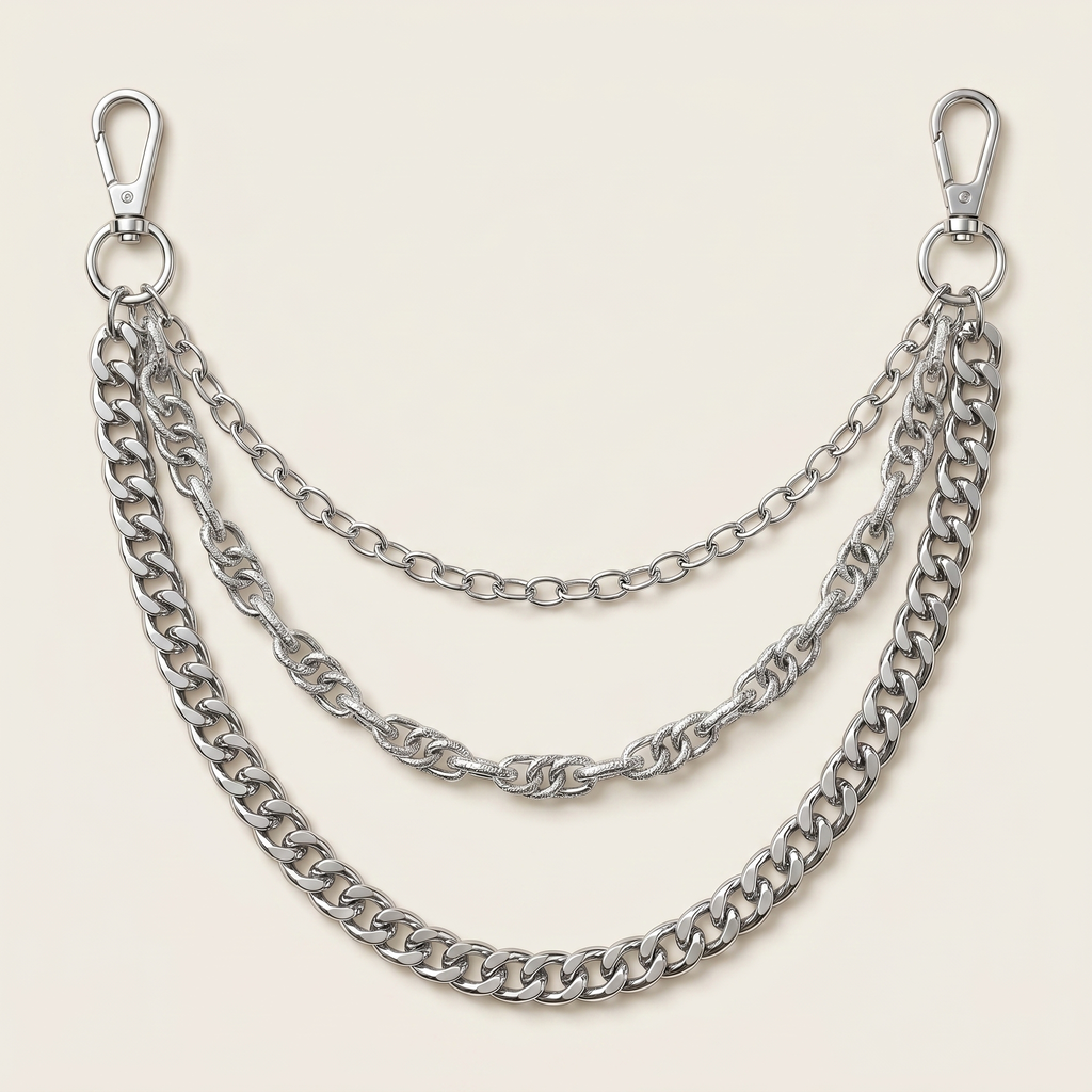 Silver Layered Chain Necklace
