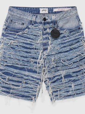 Sassari Versleten Blauwe Denim Shorts